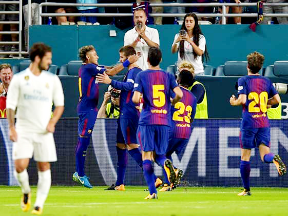 ഇ​ൻ​റ​ർ​നാ​ഷ​ന​ൽ ചാ​മ്പ്യ​ൻ​സ്​ ക​പ്പ്: റയൽ കീഴടക്കി ബാഴ്സ (3-2)